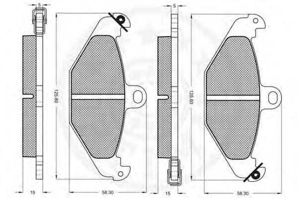 set placute frana,frana disc 2