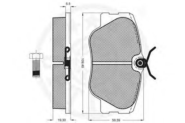 set placute frana,frana disc 2