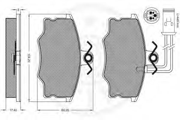 set placute frana,frana disc 2