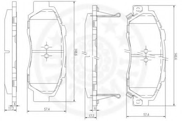 set placute frana,frana disc 2