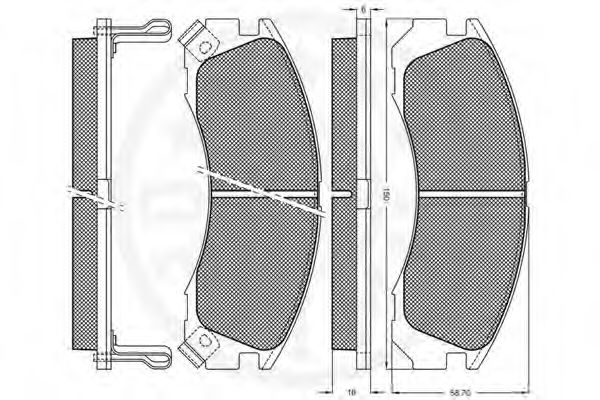 set placute frana,frana disc 4