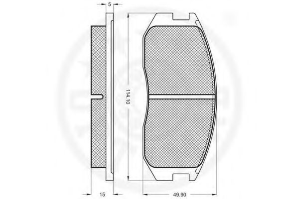 set placute frana,frana disc 2