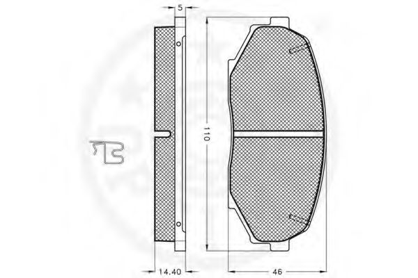 set placute frana,frana disc 2