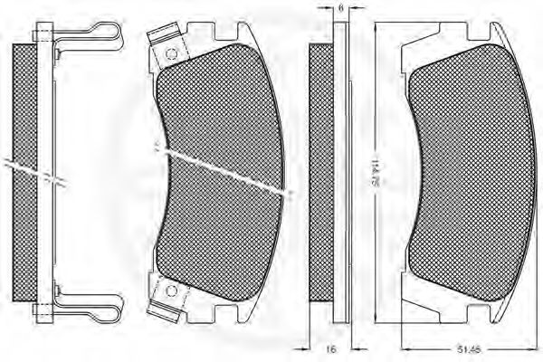 set placute frana,frana disc 2