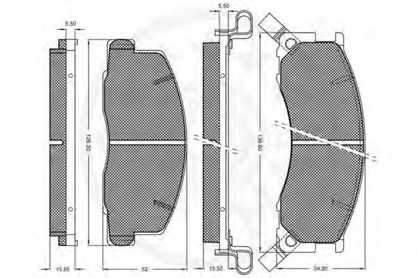 set placute frana,frana disc 2