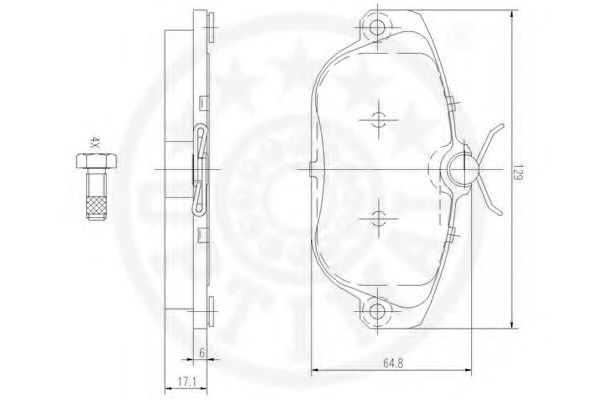 set placute frana,frana disc 2