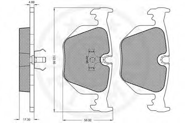 set placute frana,frana disc 2