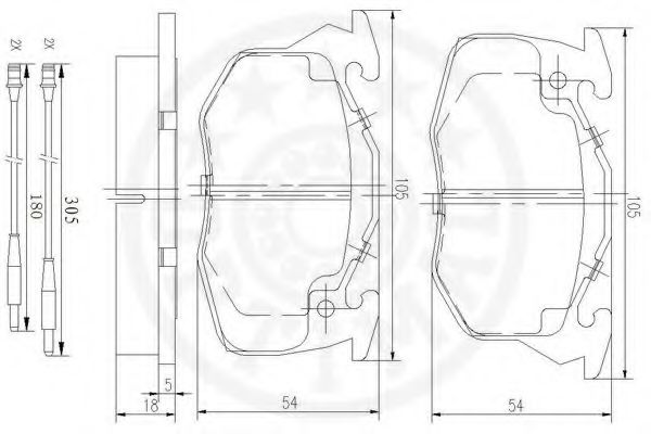 set placute frana,frana disc 2