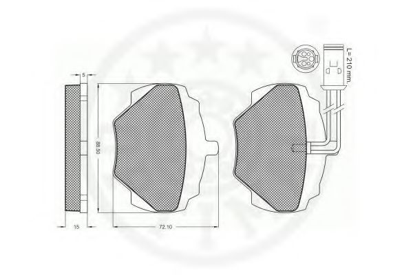 set placute frana,frana disc 2