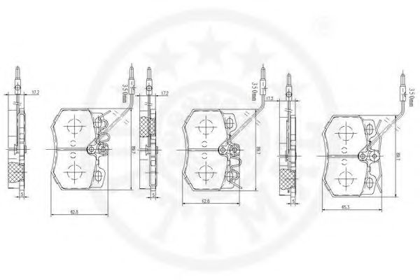 set placute frana,frana disc 2