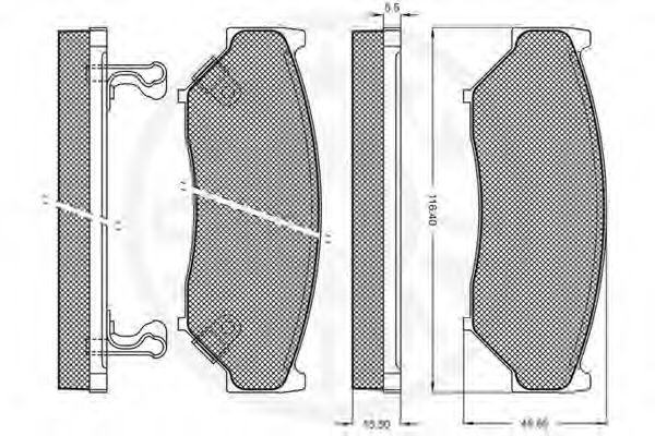 set placute frana,frana disc 2