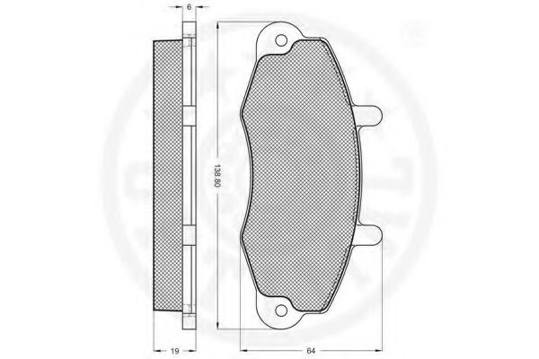 set placute frana,frana disc 2