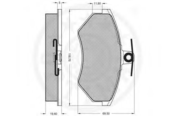 set placute frana,frana disc 3
