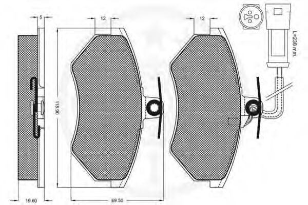 set placute frana,frana disc 2