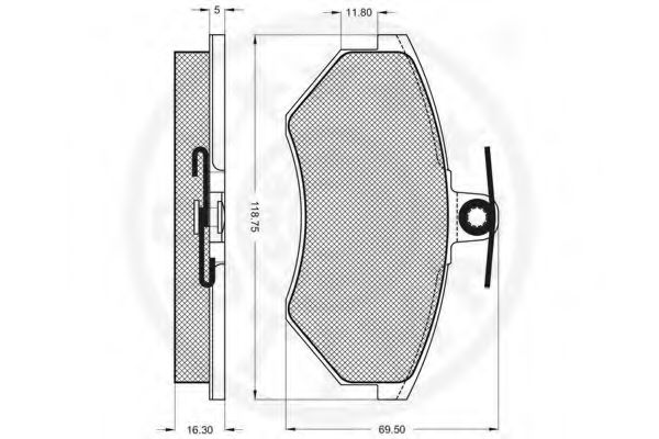 set placute frana,frana disc 3