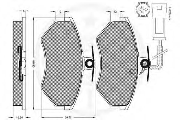 set placute frana,frana disc 2