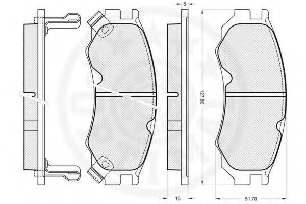 set placute frana,frana disc 2