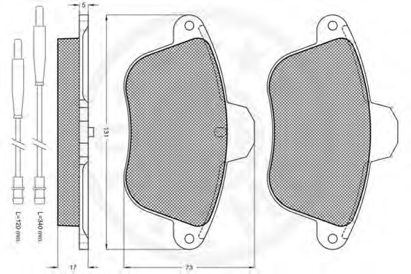 set placute frana,frana disc 2