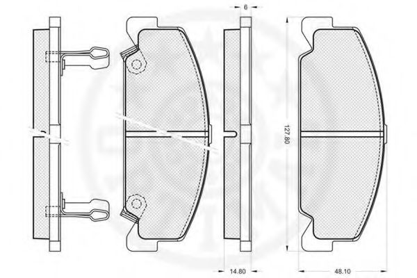 set placute frana,frana disc 2