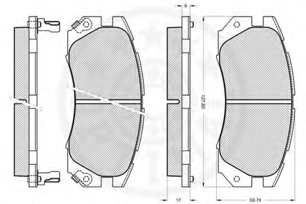 set placute frana,frana disc 2