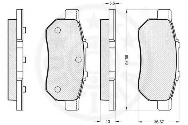 set placute frana,frana disc 2