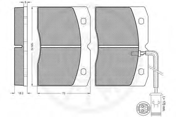 set placute frana,frana disc 2