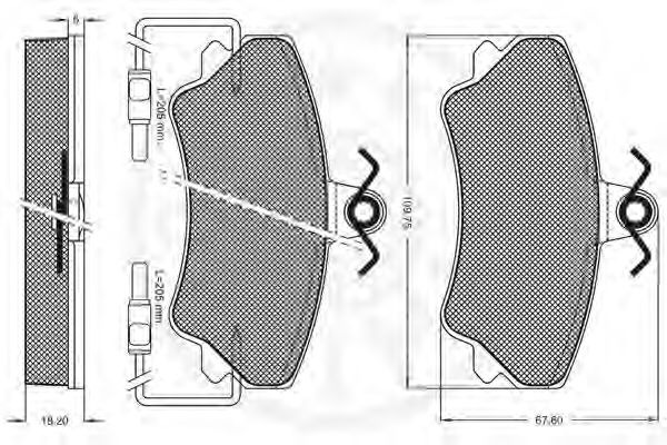 set placute frana,frana disc 2