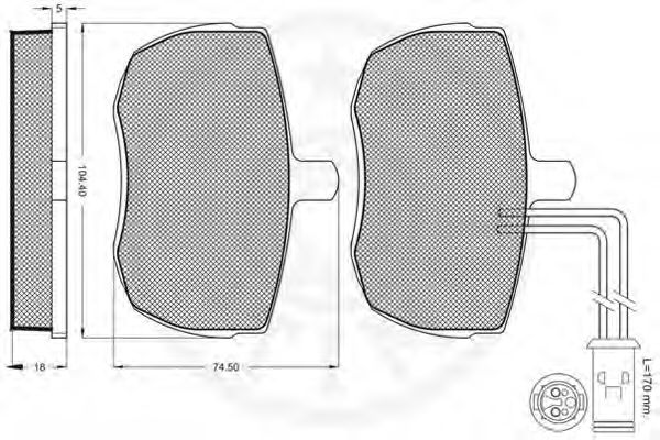 set placute frana,frana disc 2