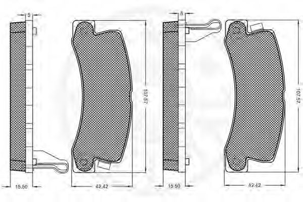 set placute frana,frana disc 2
