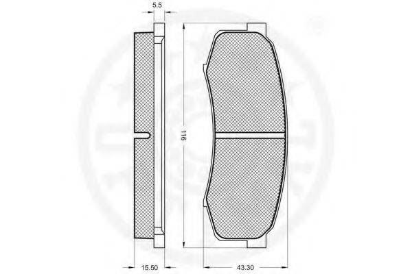 set placute frana,frana disc 2