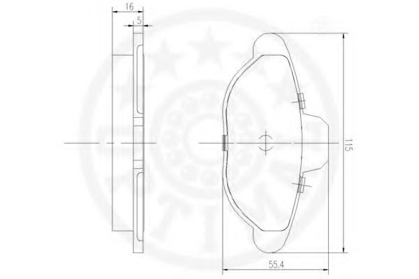 set placute frana,frana disc 2