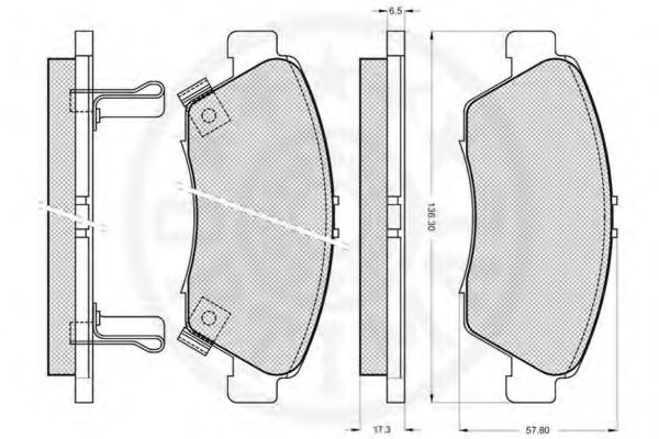 set placute frana,frana disc 2
