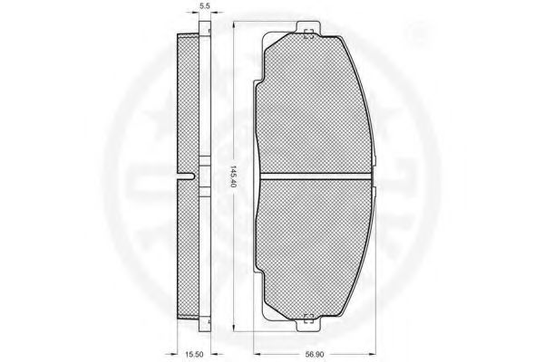 set placute frana,frana disc 2