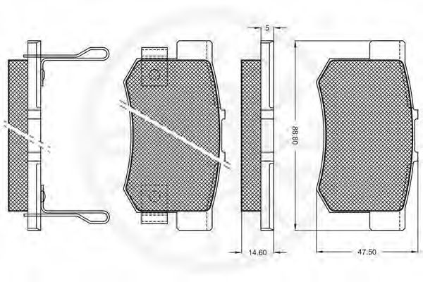 set placute frana,frana disc 2