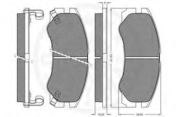 set placute frana,frana disc 2