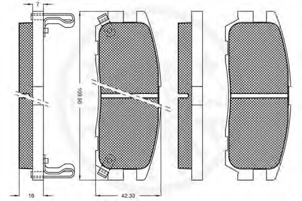 set placute frana,frana disc 3