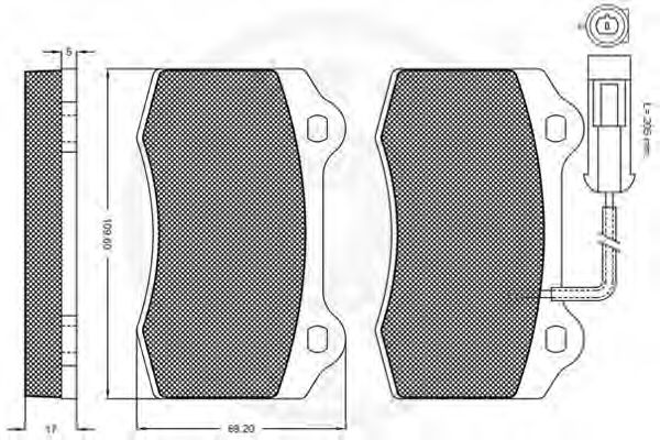 set placute frana,frana disc 2