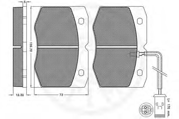 set placute frana,frana disc 2