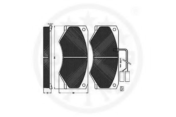 set placute frana,frana disc 2