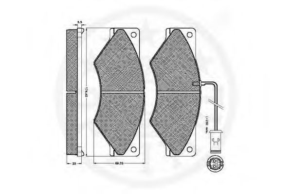 set placute frana,frana disc 2