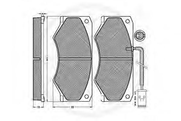 set placute frana,frana disc 2