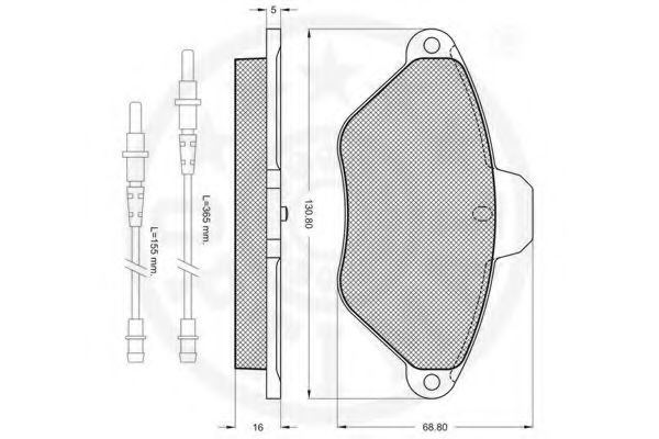 set placute frana,frana disc 2