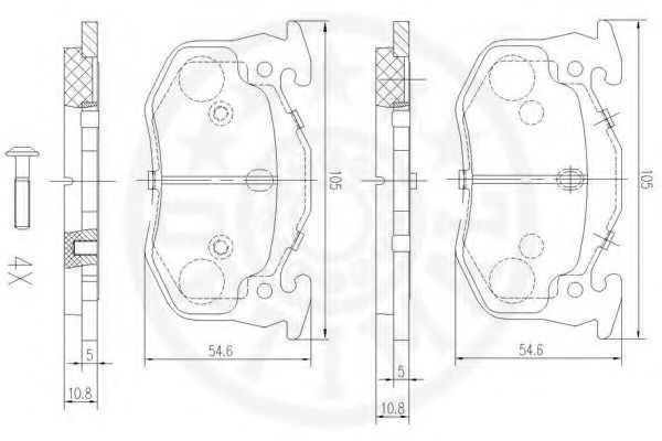 set placute frana,frana disc 2