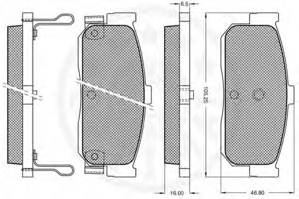 set placute frana,frana disc 2