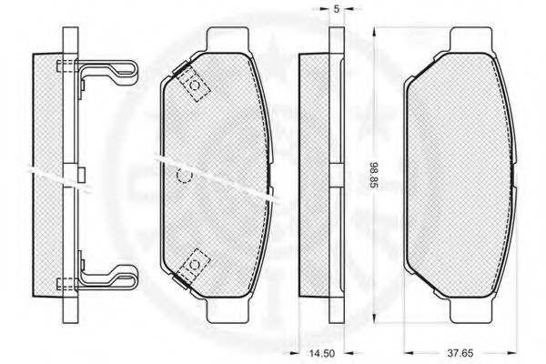 set placute frana,frana disc 2