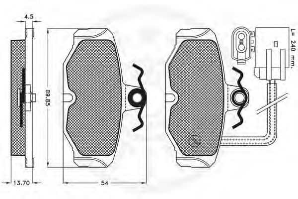 set placute frana,frana disc 2