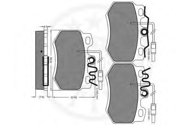 set placute frana,frana disc 2