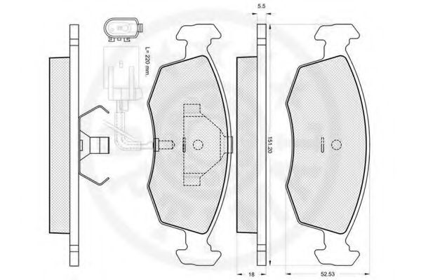 set placute frana,frana disc 2