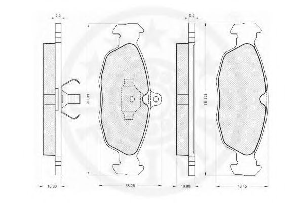 set placute frana,frana disc 2