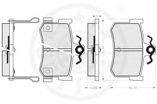 set placute frana,frana disc 2